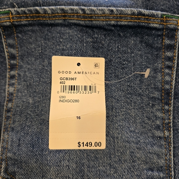 Good American Dark Blue Flare Jeans - Picture 3 of 10